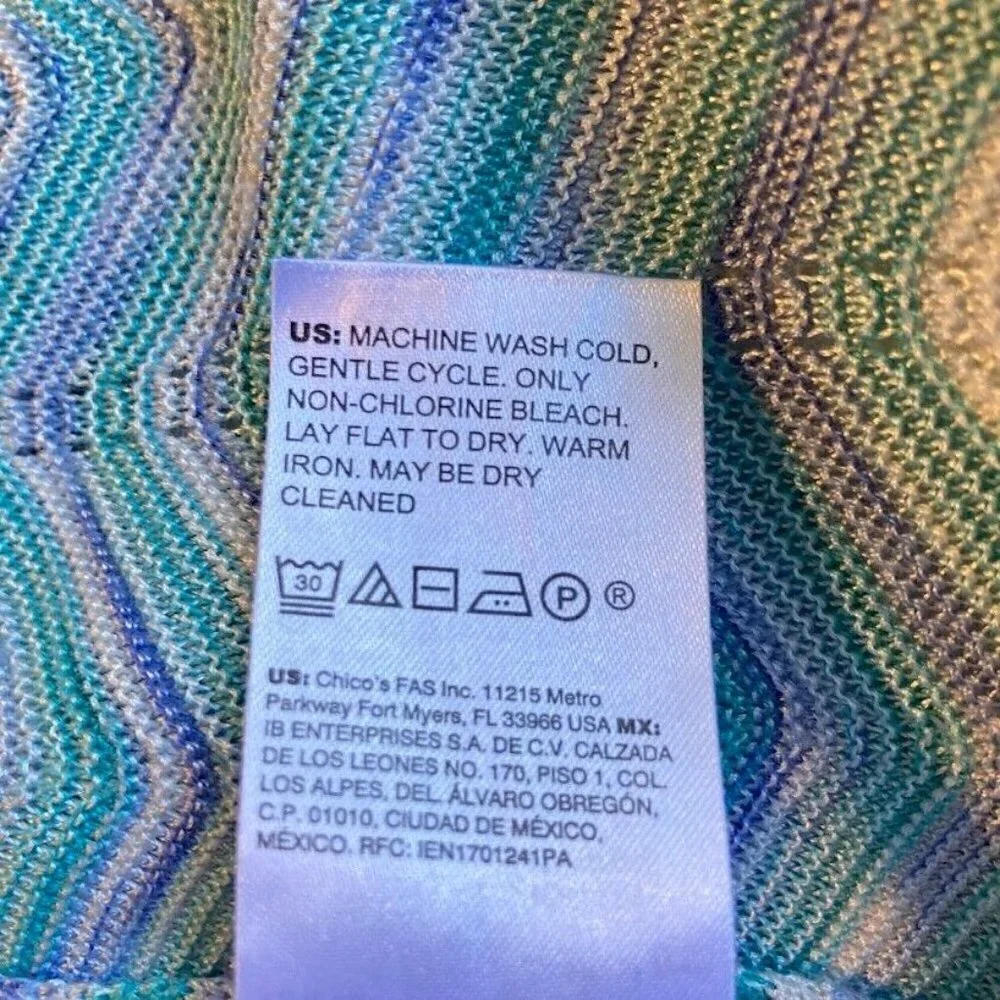Chico's Sweater Tank Tunic Lightweight Layer Coastal Grandma Beachy Boho XL